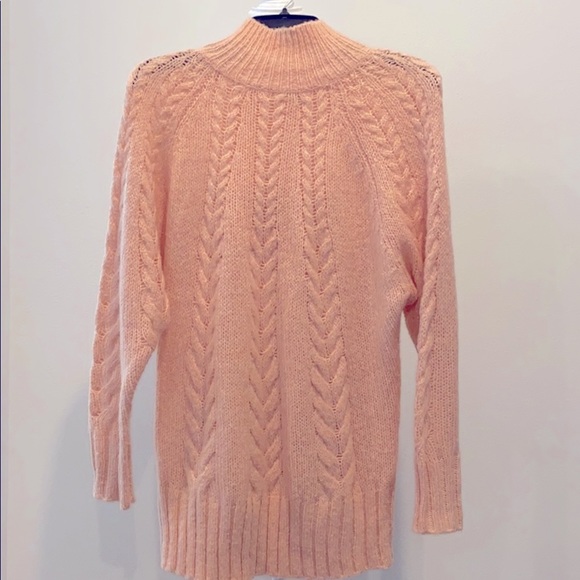 Pink knit funnel neck Caslon sweater - Picture 2 of 3